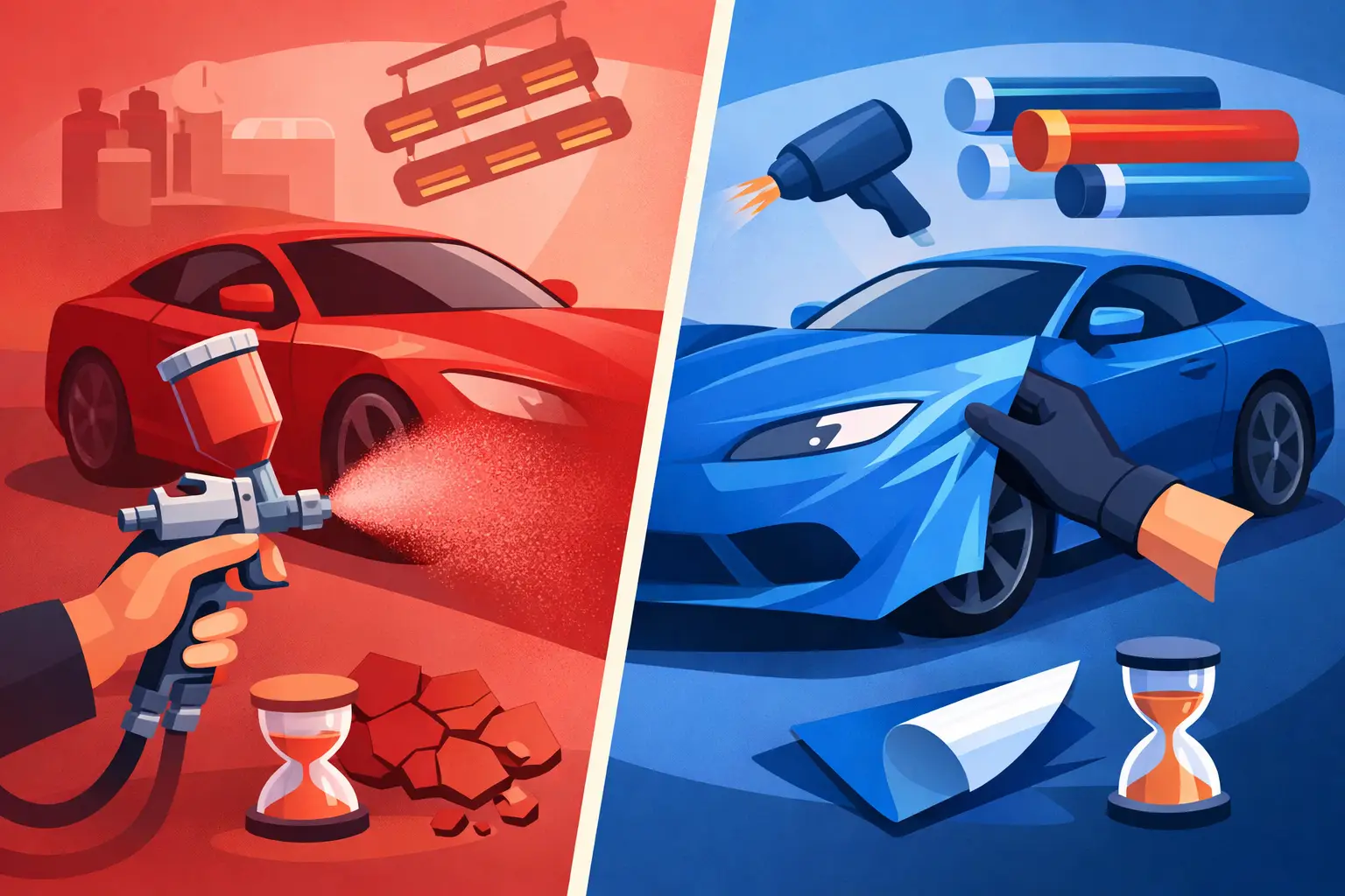 Spray Painting vs Wrap - Which Finish Lasts?